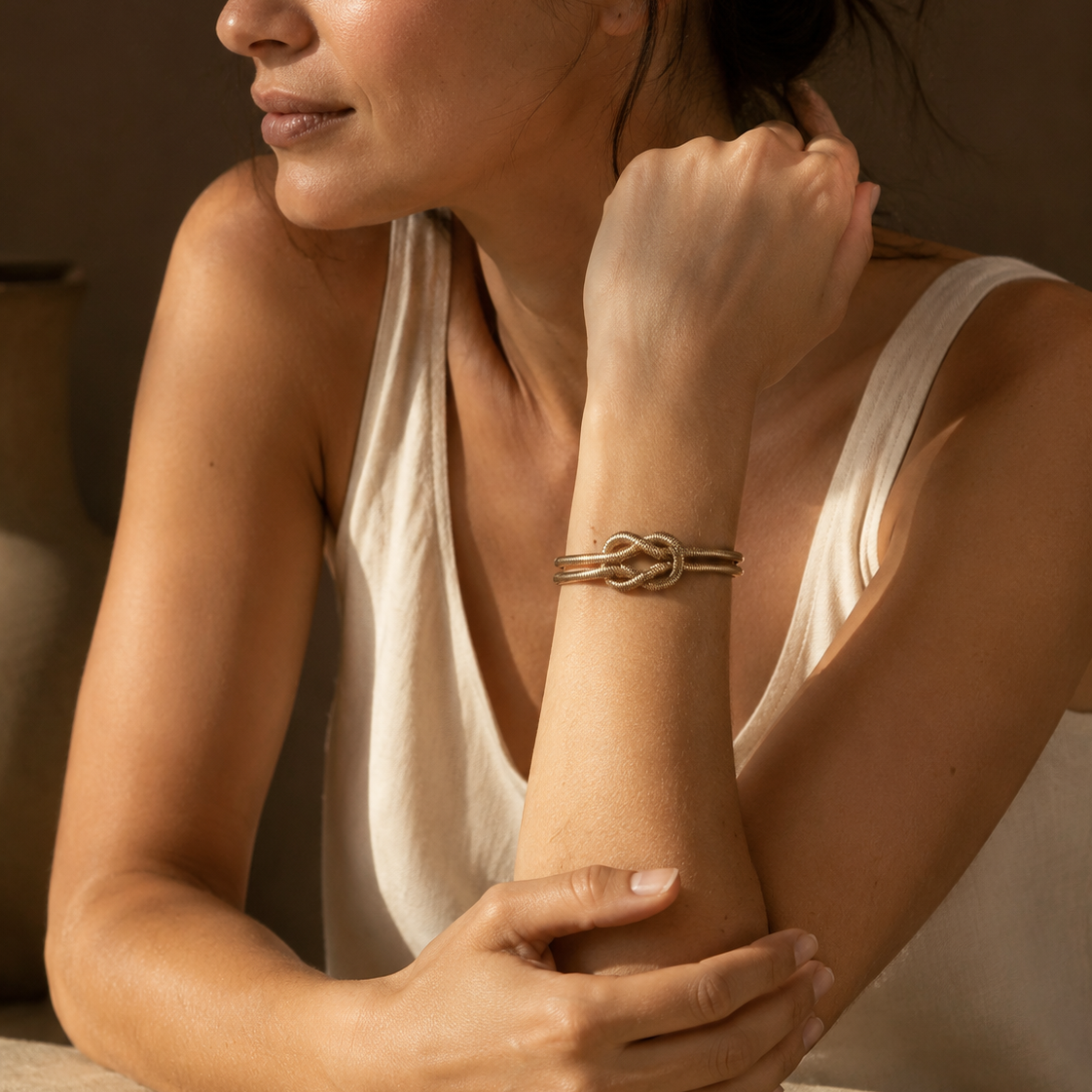 Pretzel Chain Bracelet – gold-tone bracelet by The Basics