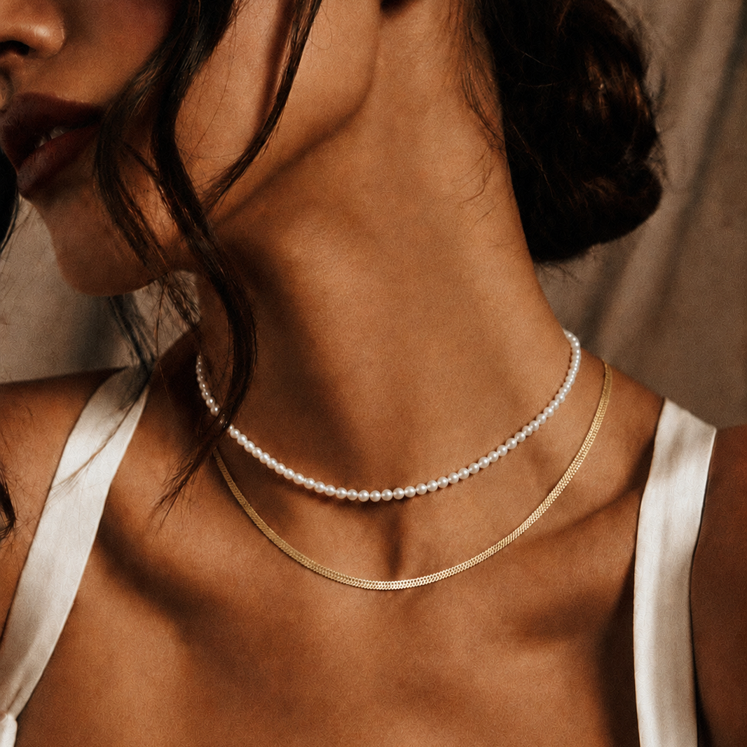 Miami Vibe Thin Chain gold-tone necklace – alternate view