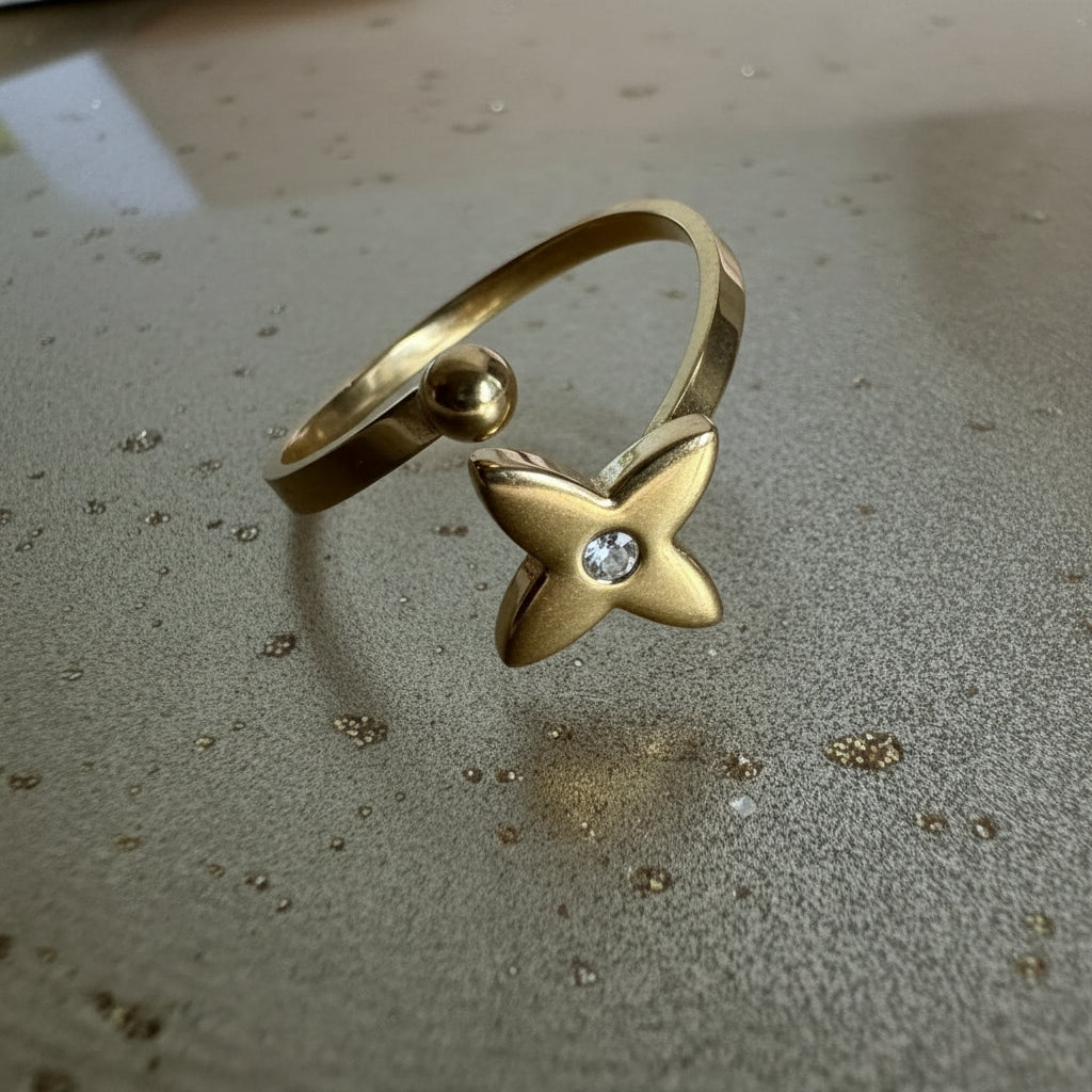 Amelie adjustable ring – gold-tone ring by The Basics