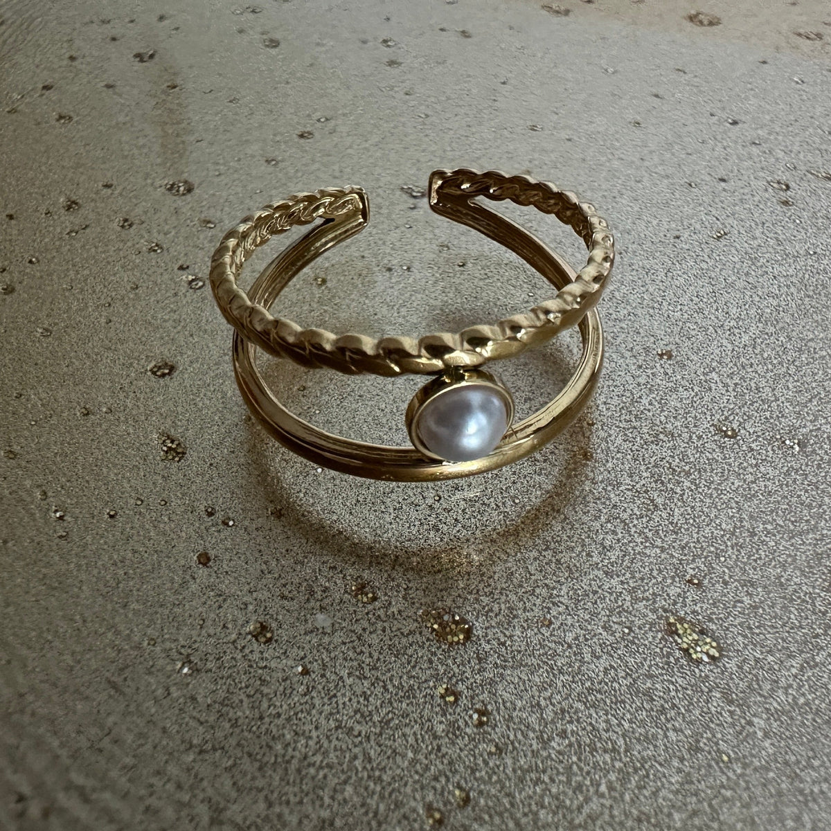 Oracle adjustable ring – gold-tone ring by The Basics