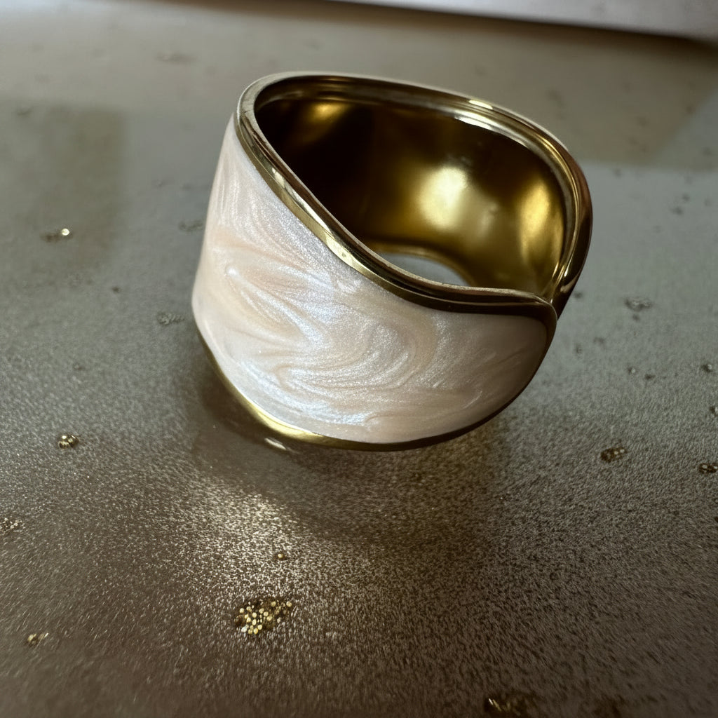 Pina colada adjustable ring – gold-tone ring by The Basics