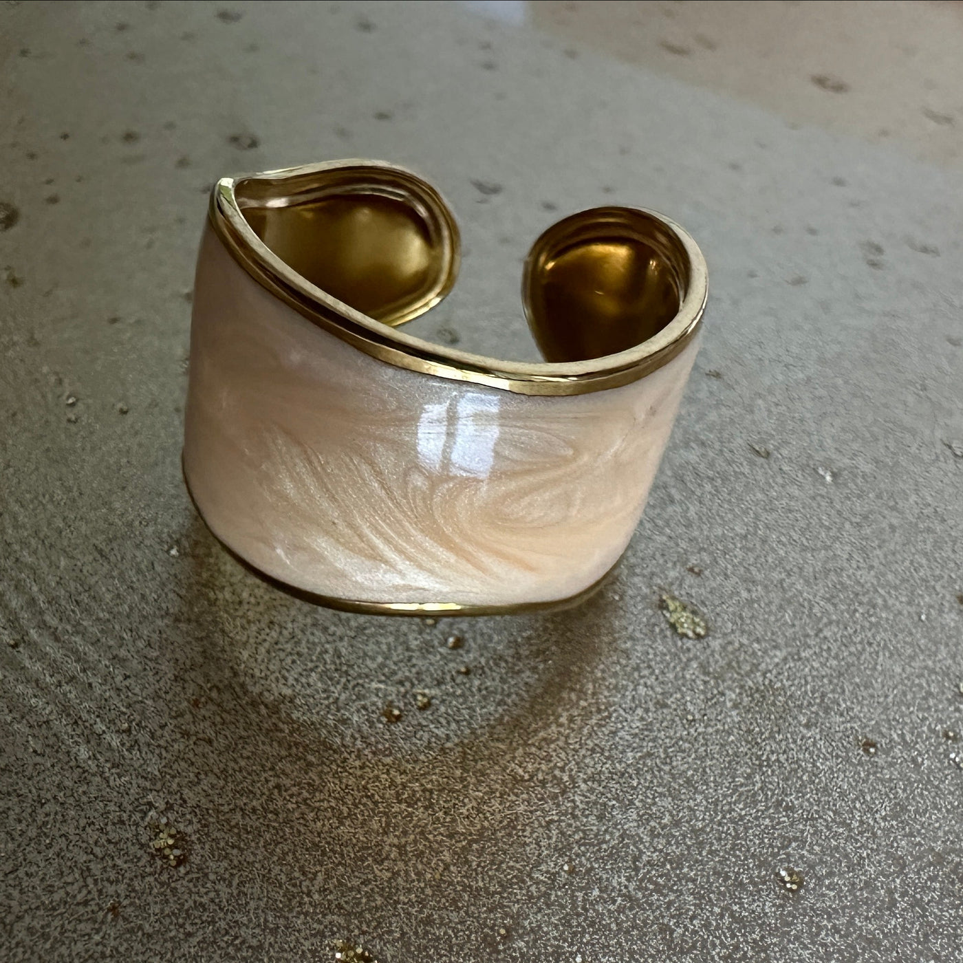 Pina colada adjustable ring gold-tone ring – alternate view