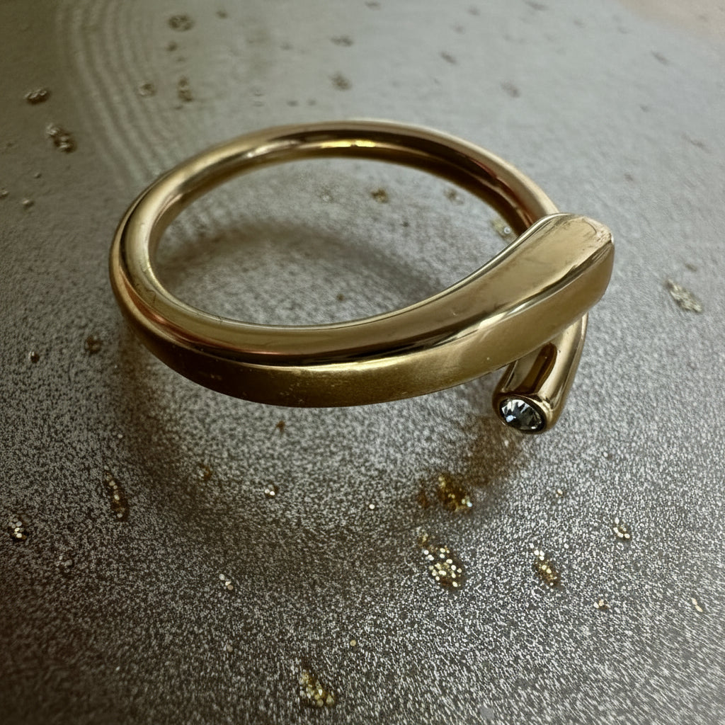 Miranda adjustable ring – gold-tone ring by The Basics