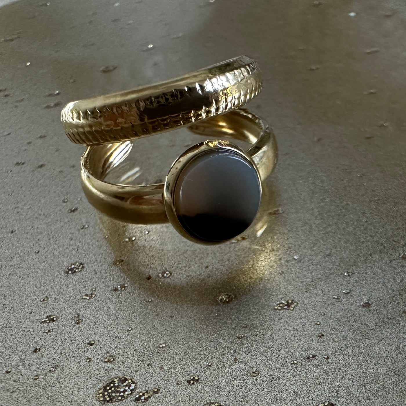 Quiet Anchor adjustable ring – gold-tone ring by The Basics