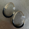 Band & Snap Earrings in Black – gold-tone earrings by The Basics