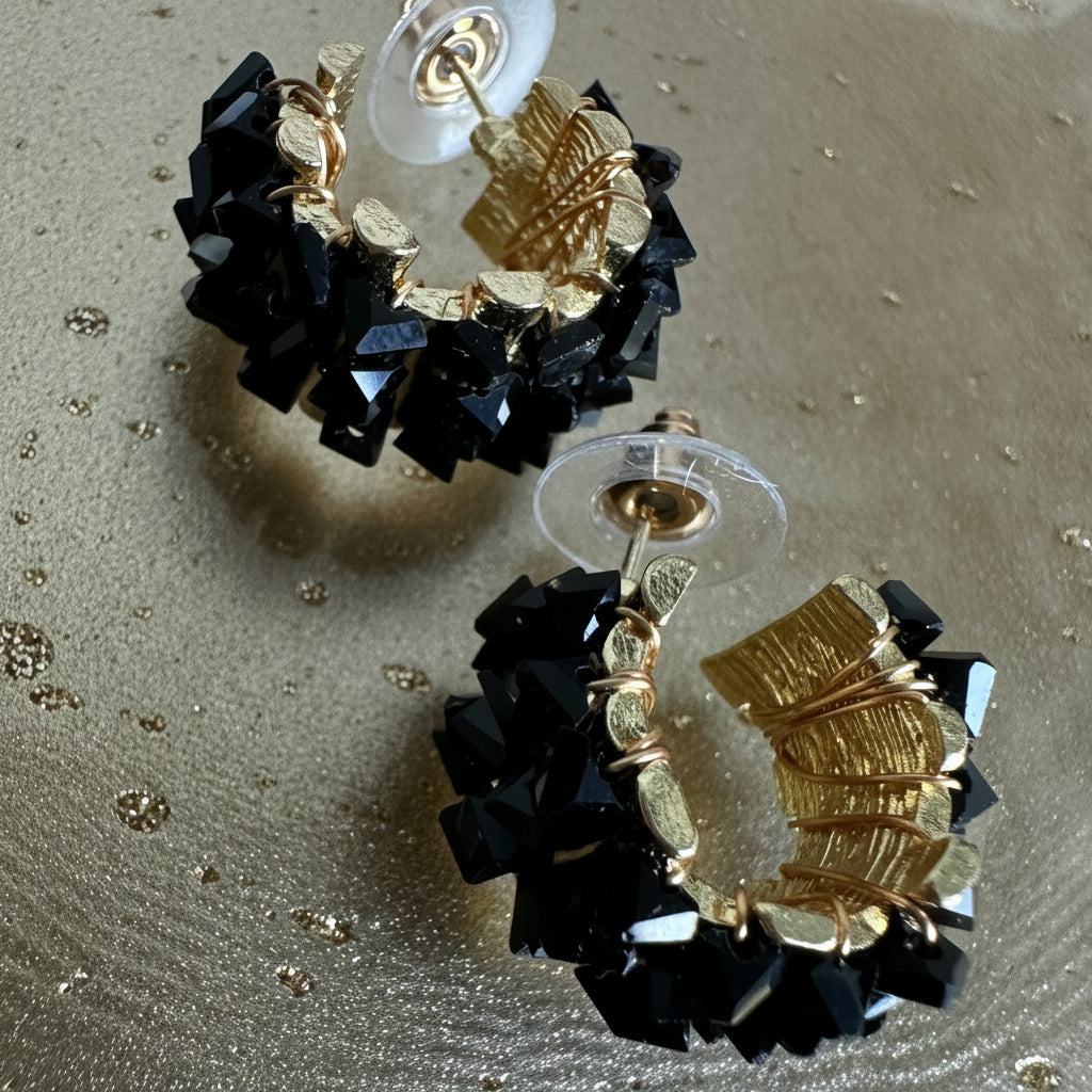 Noir Earrings gold-tone earrings – alternate view