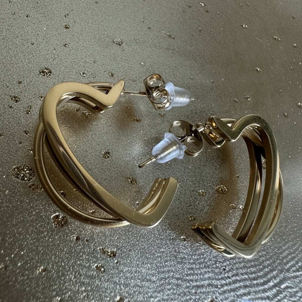 Sasha Earrings – gold-tone earrings by The Basics