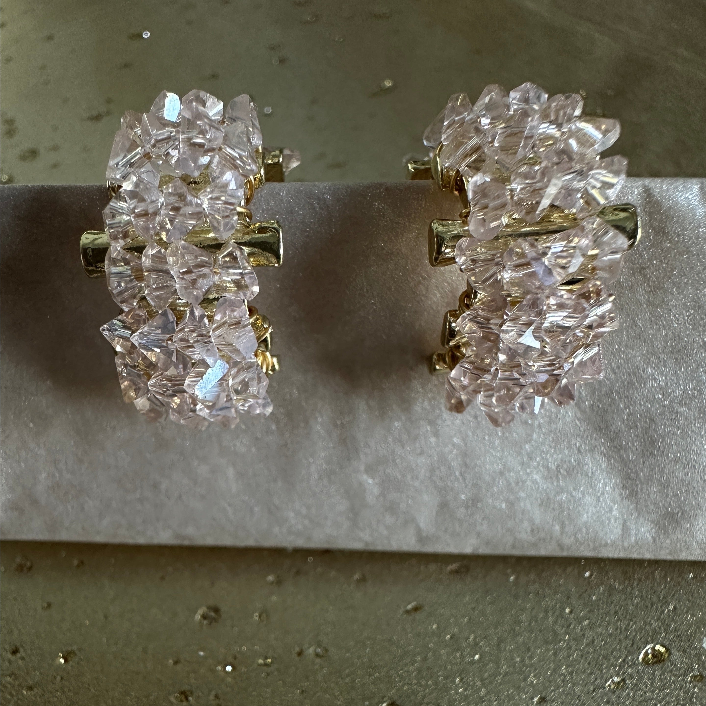 Sorbet Earrings gold-tone earrings – styling view