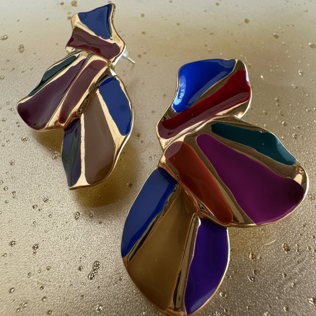 Salt Water Taffy – gold-tone earrings by The Basics