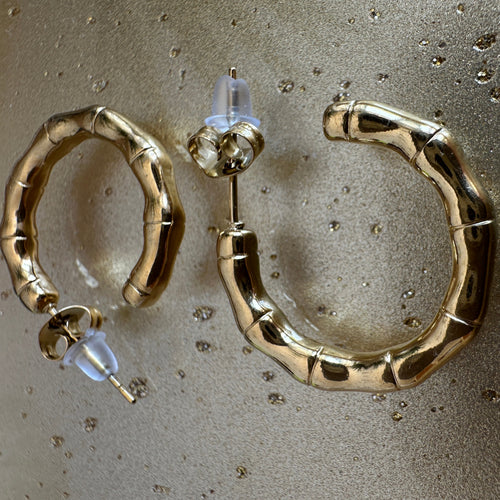 Caramel Swirl gold-tone earrings – alternate view