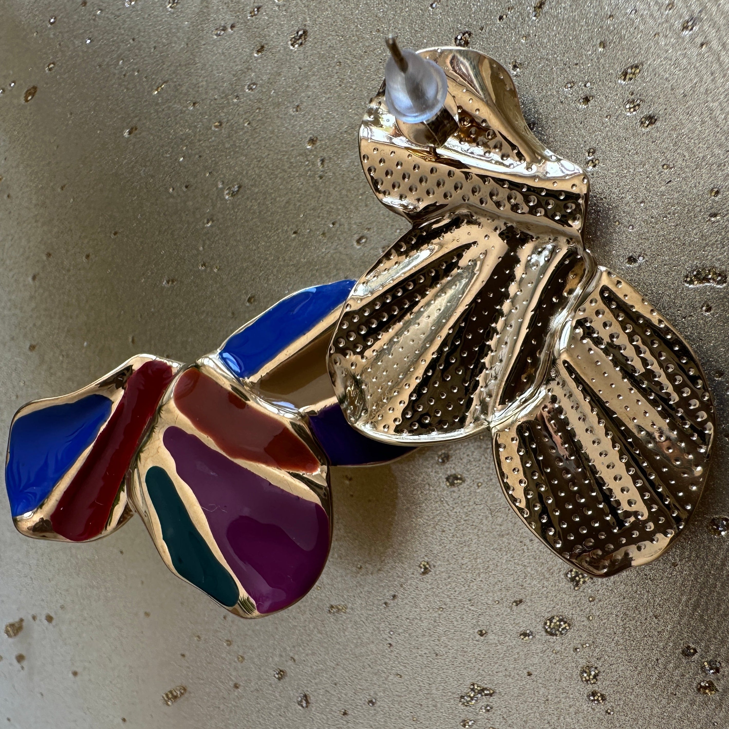 Salt Water Taffy gold-tone earrings – alternate view