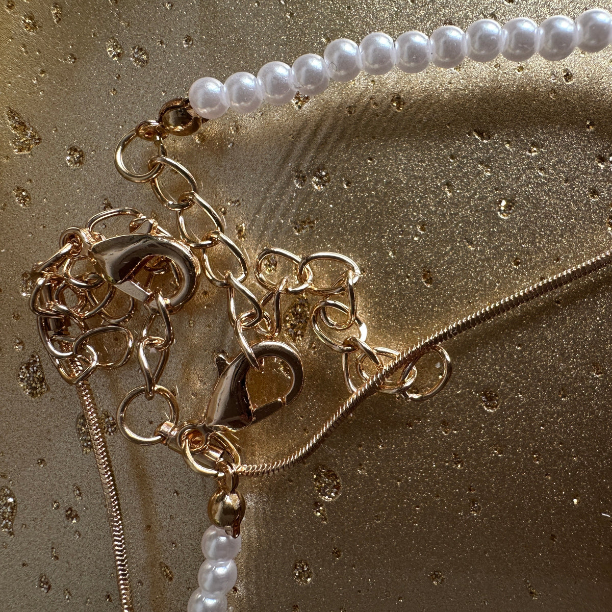 Elodie Necklace gold-tone necklace – styling view