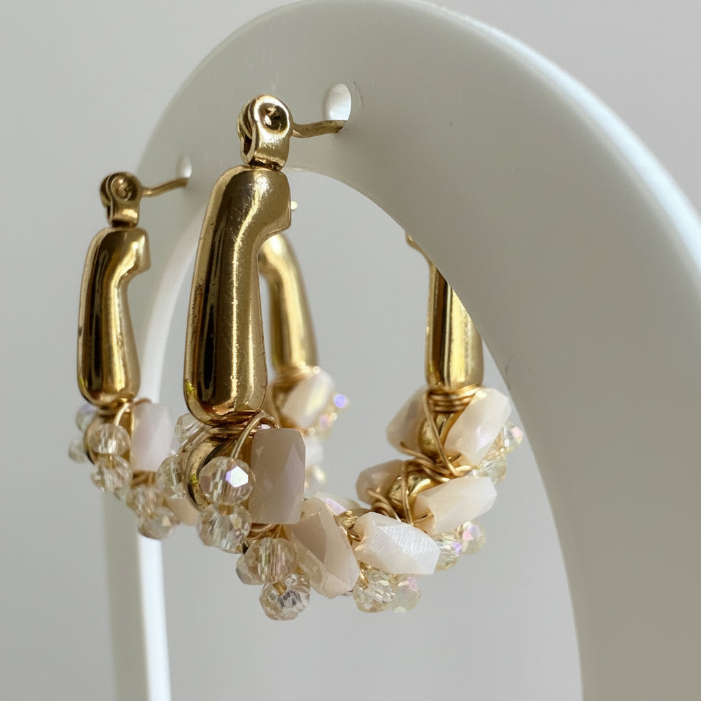 Sprinkle Earrings gold-tone earrings – styling view